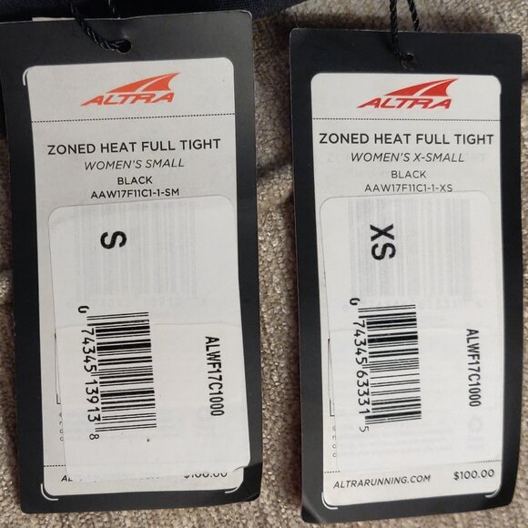 Altra Zoned Heat Full Tight Black NEW WITH TAGS - Picture 6 of 8